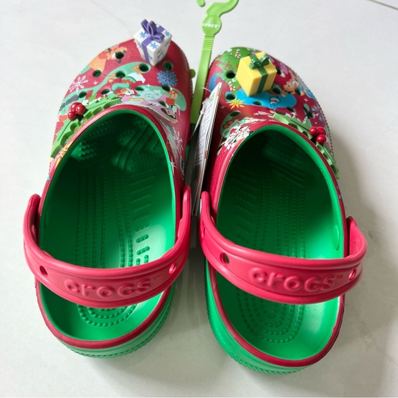 Disney Christmas Crocs Mickey Mouse and Friends Holiday Theme, Size W6/ M4, NWT - Picture 11 of 13